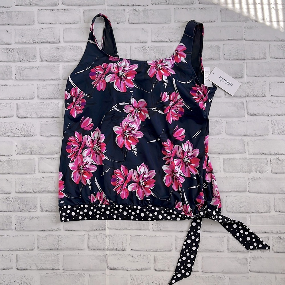Swimsuits For All floral tankini bathing suit, NWT - Size 18